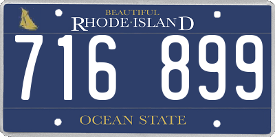 RI license plate 716899