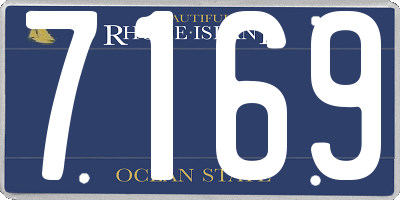 RI license plate 7169