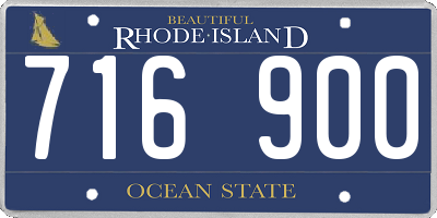 RI license plate 716900