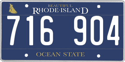 RI license plate 716904
