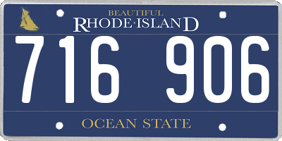 RI license plate 716906