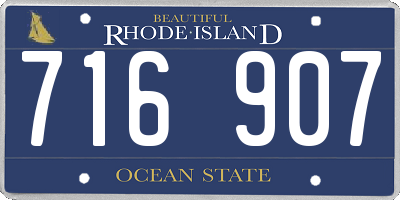 RI license plate 716907