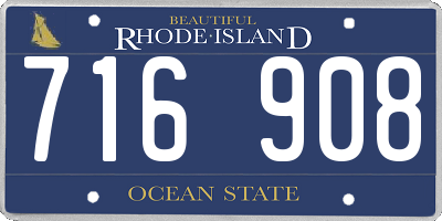 RI license plate 716908
