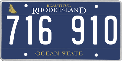 RI license plate 716910