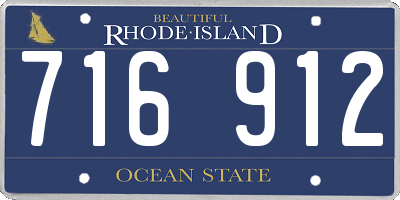 RI license plate 716912