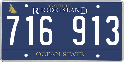 RI license plate 716913