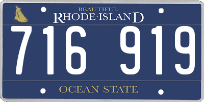 RI license plate 716919