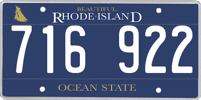 RI license plate 716922