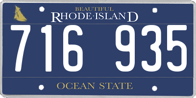 RI license plate 716935