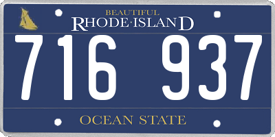 RI license plate 716937