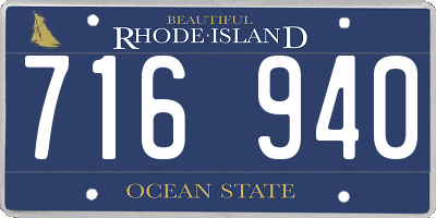 RI license plate 716940