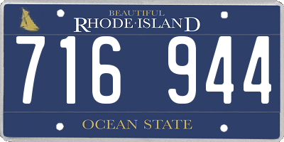 RI license plate 716944