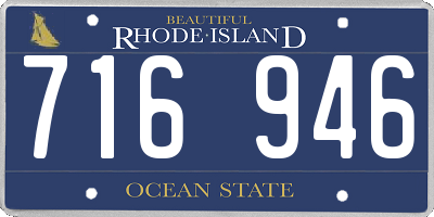 RI license plate 716946