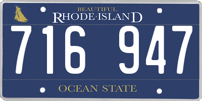 RI license plate 716947