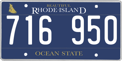 RI license plate 716950