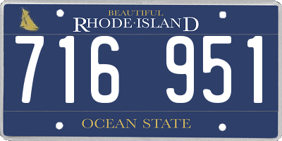RI license plate 716951