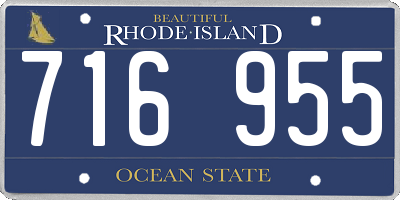 RI license plate 716955