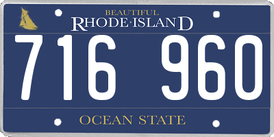 RI license plate 716960