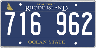 RI license plate 716962