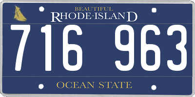 RI license plate 716963