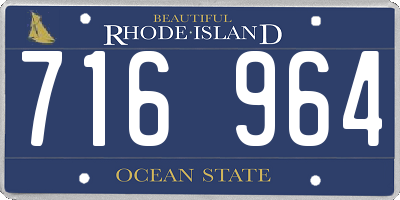 RI license plate 716964