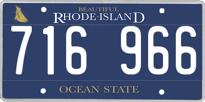 RI license plate 716966