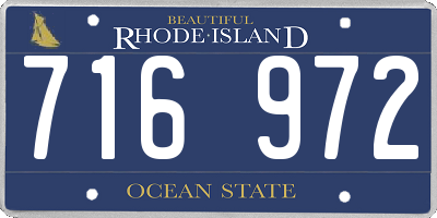 RI license plate 716972