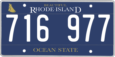 RI license plate 716977