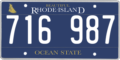 RI license plate 716987