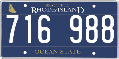 RI license plate 716988
