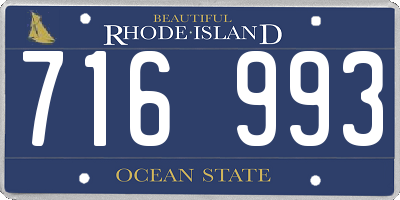 RI license plate 716993