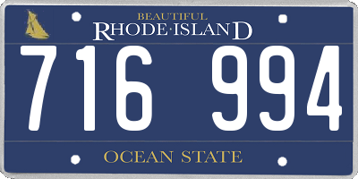 RI license plate 716994