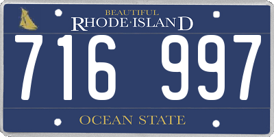 RI license plate 716997