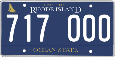 RI license plate 717000