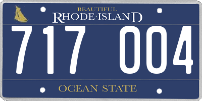 RI license plate 717004