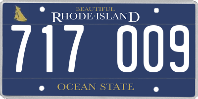 RI license plate 717009