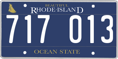 RI license plate 717013