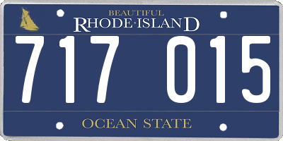 RI license plate 717015