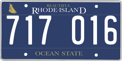 RI license plate 717016
