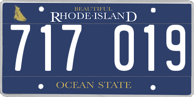RI license plate 717019