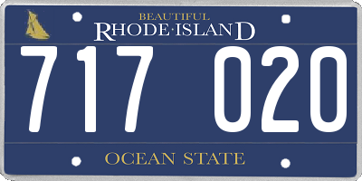 RI license plate 717020