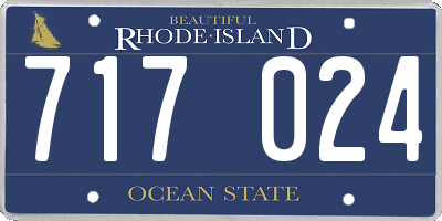 RI license plate 717024