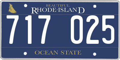RI license plate 717025
