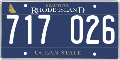 RI license plate 717026