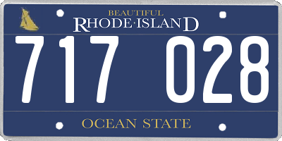 RI license plate 717028