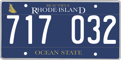 RI license plate 717032