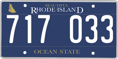 RI license plate 717033