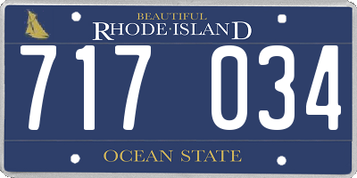 RI license plate 717034