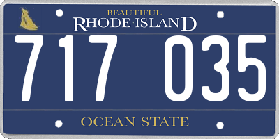 RI license plate 717035