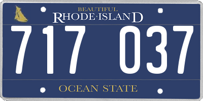 RI license plate 717037